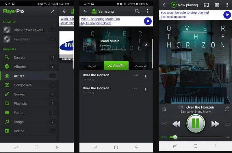 Ứng dụng nghe nhạc offline PlayerPro (Ảnh: Internet) Ứng dụng nghe nhạc offline PlayerPro (Ảnh: Internet)