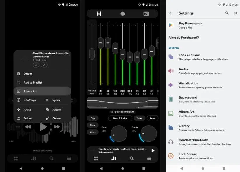 Ứng dụng nghe nhạc offline Poweramp (Ảnh: Internet) Ứng dụng nghe nhạc offline Poweramp (Ảnh: Internet)