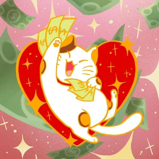 Avatar Tết 2023 hình mèo may mắn. (Ảnh: Internet)