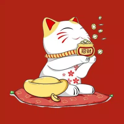 Avatar Tết 2023 hình mèo may mắn. (Ảnh: Internet)