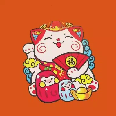 Avatar Tết 2023 hình mèo may mắn. (Ảnh: Internet)