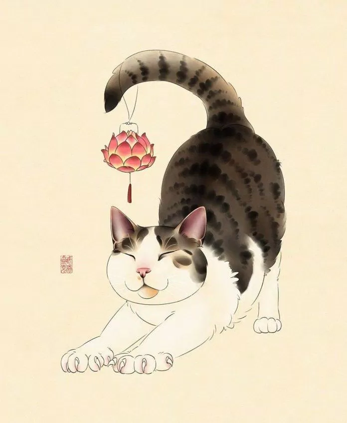 Avatart Tết 2023 Quý Mão hình mèo đáng yêu hài hước. (Ảnh: Internet)