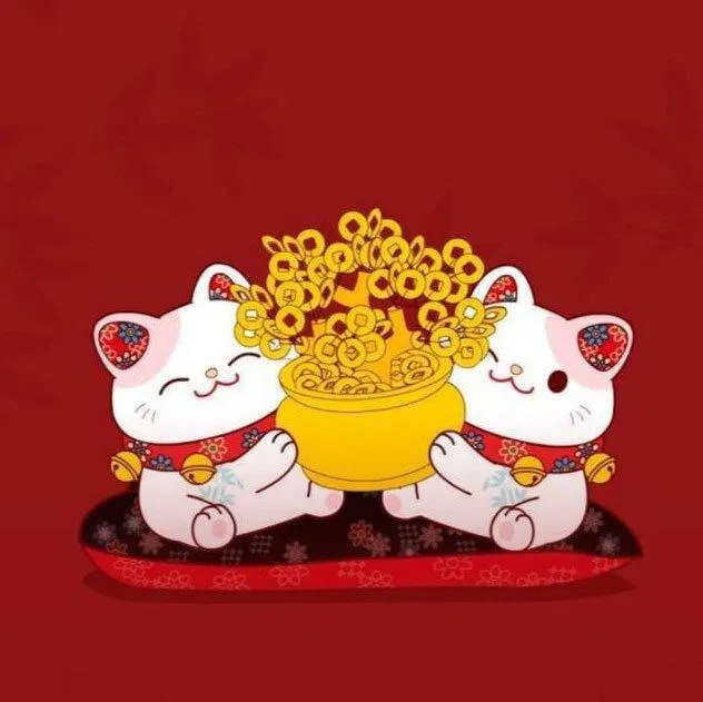 Avatar Tết 2023 hình mèo may mắn. (Ảnh: Internet)