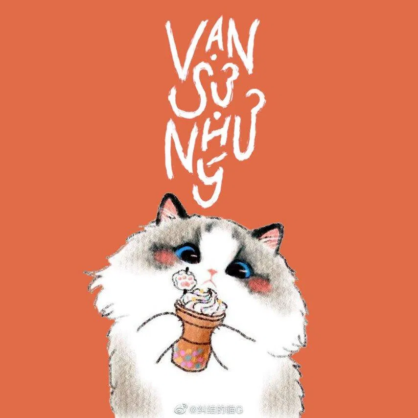 Avatar Tết 2023 hình mèo may mắn. (Ảnh: Internet)