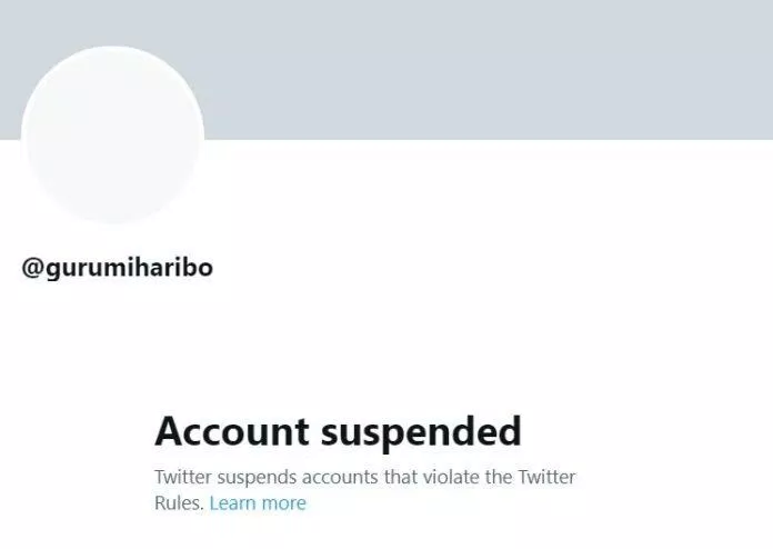 Tài khoản gurumiharibo đã bị tạm ngưng một thời gian (Ảnh: Internet)