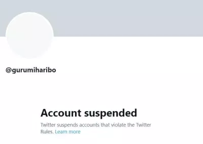 Tài khoản gurumiharibo đã bị tạm ngưng một thời gian (Ảnh: Internet)