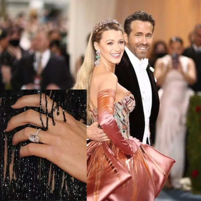 Anh chồng hài hước Ryan Reynolds đã cầu hôn vợ Blake Lively bằng chiếc nhẫn kim cương màu hồng nhạt cực hiếm. Nguồn: internet