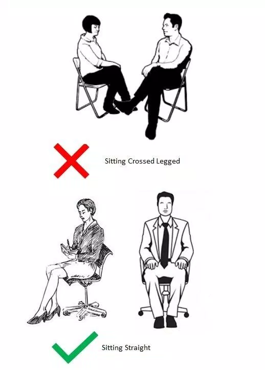 Cách trả lời phỏng vấn: Chú ý tư thế ngồi (Ảnh: Internet)