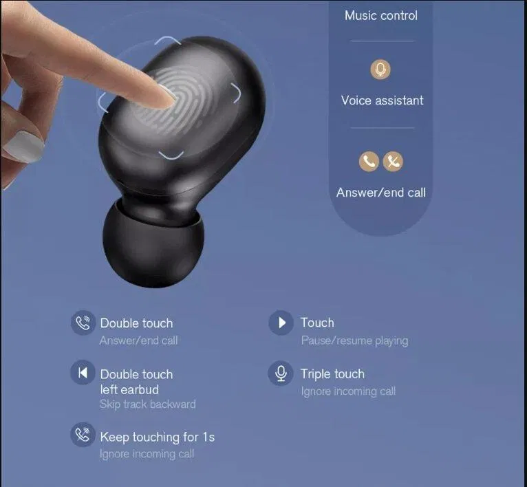 Cặp tai nghe Haylou GT1 Pro với những thao tác dễ dàng trên các thiết bị (Ảnh: Internet) Cặp tai nghe Haylou GT1 Pro với những thao tác dễ dàng trên các thiết bị (Ảnh: Internet)