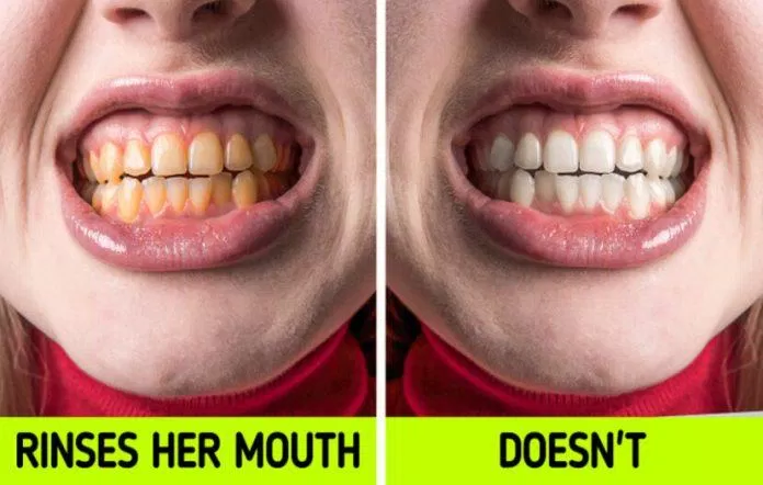 Súc miệng ngay sau khi đánh răng không tốt như bạn tưởng (Ảnh: Internet)