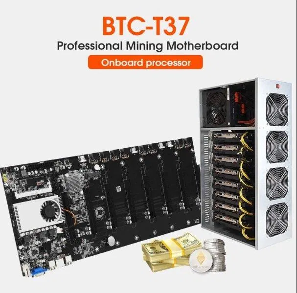 Bo mạch chủ được chế tạo đặc biệt dùng để đào coin (Ảnh: Internet) Bo mạch chủ được chế tạo đặc biệt dùng để đào coin (Ảnh: Internet)