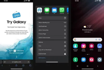 Vào trang trygalaxy để tạo giao diện Samsung cho iPhone (Ảnh: Internet) Vào trang trygalaxy để tạo giao diện Samsung cho iPhone (Ảnh: Internet)