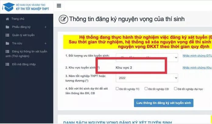 Hướng dẫn đăng ký nguyện vọng (ảnh: Internet)