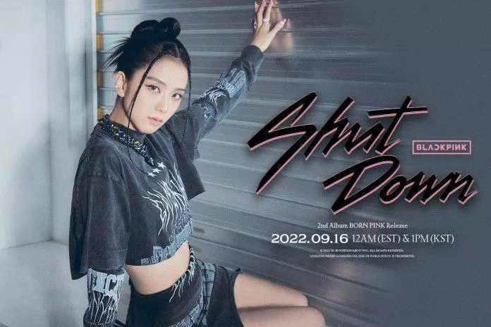 Jisoo trong poster comeback "Shut Down" (Ảnh: Internet)