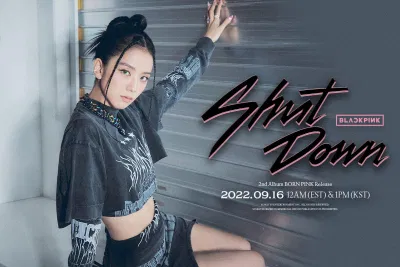 Jisoo trong poster comeback "Shut Down" (Ảnh: Internet)