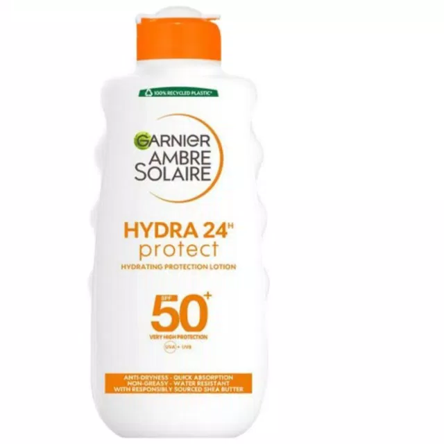 Kem chống nắng Garnier Ambre Solaire Hydra 24h Protect Lotion thuần chay an toàn tuyệt đối kể cả với da nhạy cảm (Ảnh: internet)