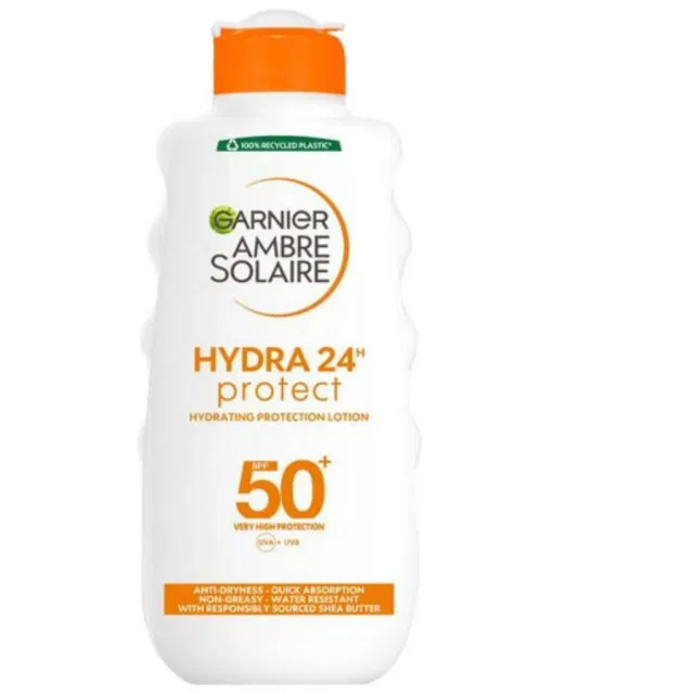 Kem chống nắng Garnier Ambre Solaire Hydra 24h Protect Lotion thuần chay an toàn tuyệt đối kể cả với da nhạy cảm (Ảnh: internet) Kem chống nắng Garnier Ambre Solaire Hydra 24h Protect Lotion thuần chay an toàn tuyệt đối kể cả với da nhạy cảm (Ảnh: internet)