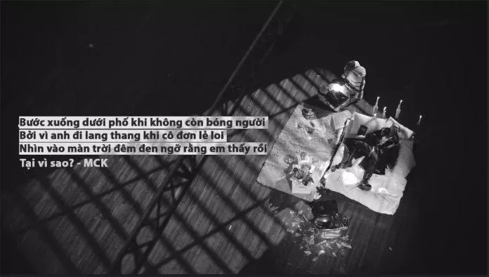 Lyric nói lên nổi lòng cô đơn của MCK sau một mối tình (Ảnh: Internet)