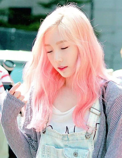Taeyeon SNSD - Màu tóc nhuộm hồng (Ảnh: Internet)