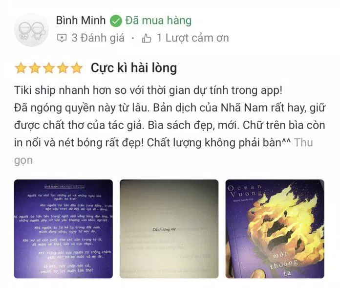 Nhận xét của độc giả trên Tiki Trading (Ảnh: BlogAnChoi).