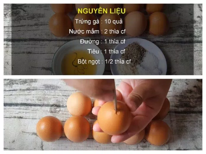 Cách làm trứng gà nướng cực ngon như ngoài hàng - Món ngon dễ làm! - Kiến thức mới 2024 2 Nguyên liệu làm trứng gà nướng.