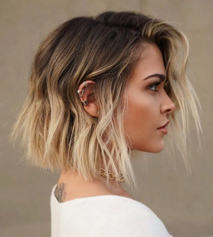 Tóc ngắn nhuộm ombre. (Ảnh: internet)