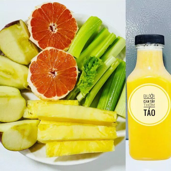 Nước ép bưởi, cần tây, thơm, táo giảm cân nhanh trong 7 ngày (Ảnh: internet) Nước ép bưởi, cần tây, thơm, táo giảm cân nhanh trong 7 ngày (Ảnh: internet)
