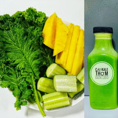 Nước ép cải kale, thơm, dưa leo giảm cân nhanh trong 7 ngày (Ảnh: internet) Nước ép cải kale, thơm, dưa leo giảm cân nhanh trong 7 ngày (Ảnh: internet)