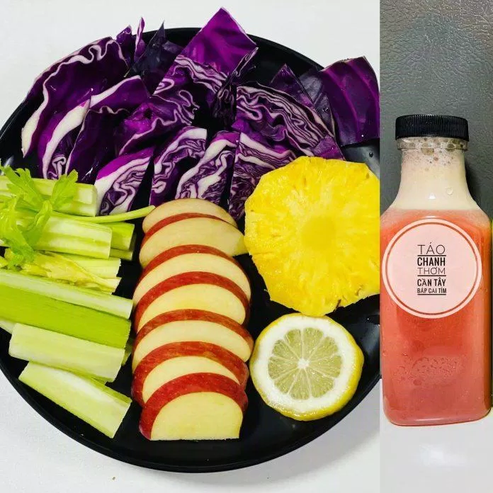Nước ép táo, chanh, thơm, cần tây, bắp cải tím giảm cân nhanh trong 7 ngày (Ảnh: internet) Nước ép táo, chanh, thơm, cần tây, bắp cải tím giảm cân nhanh trong 7 ngày (Ảnh: internet)