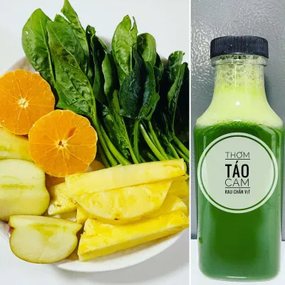 Nước ép thơm, táo, cam, rau chân vịt giảm cân nhanh trong 7 ngày (Ảnh: internet) Nước ép thơm, táo, cam, rau chân vịt giảm cân nhanh trong 7 ngày (Ảnh: internet)