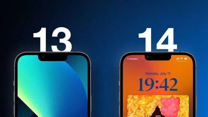Phiên bản tiêu chuẩn của iPhone 13 và 14 hầu như bằng nhau về kích thước (Ảnh: Internet) Phiên bản tiêu chuẩn của iPhone 13 và 14 hầu như bằng nhau về kích thước (Ảnh: Internet)