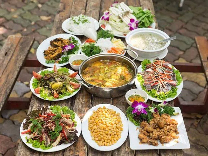 Các món đặc sản Tam Đảo ở nhà hàng Hương Việt được chế biến rất đặc sắc - Ảnh: internet