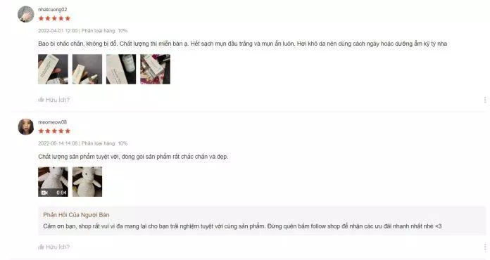Đánh giá khách hàng về sản phẩm (Nguồn: BlogAnChoi) Đánh giá khách hàng về sản phẩm (Nguồn: BlogAnChoi)