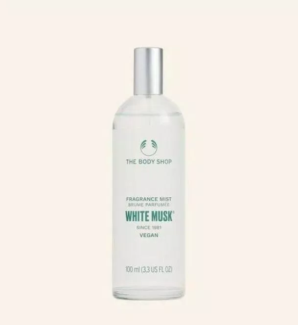 The Body Shop White Musk Fragrance Mist có ngoại hình tối giản. (Nguồn: Internet).