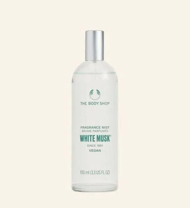 The Body Shop White Musk Fragrance Mist có ngoại hình tối giản. (Nguồn: Internet).