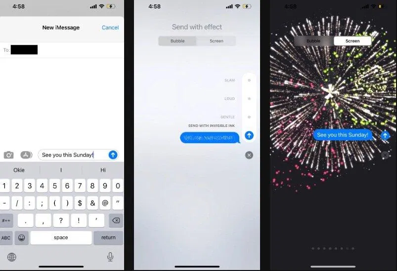 Tạo hiệu ứng cho tin nhắn và màn hình chat (Ảnh: Internet) Tạo hiệu ứng cho tin nhắn và màn hình chat (Ảnh: Internet)