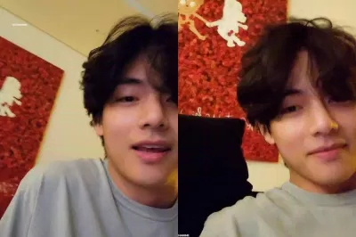 Kim Taehyung để mặt mộc trên live và trò chuyện cùng fans. (Ảnh: Internet)