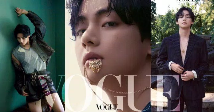 V xuất hiện trên VOGUE Korean và ngay lập tức trở thành người có doanh thu tạp chí cao nhất thời đại. (Ảnh: Internet)