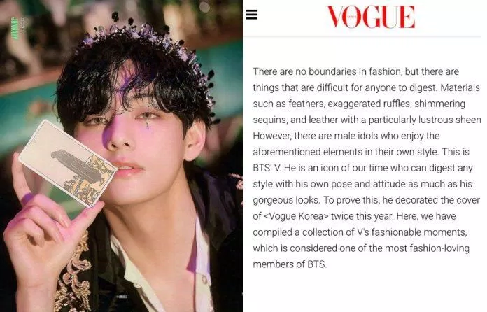 V được Vogue khen ngợi vì có thể thể hiện hoàn hảo mọi concept (Ảnh: Internet)