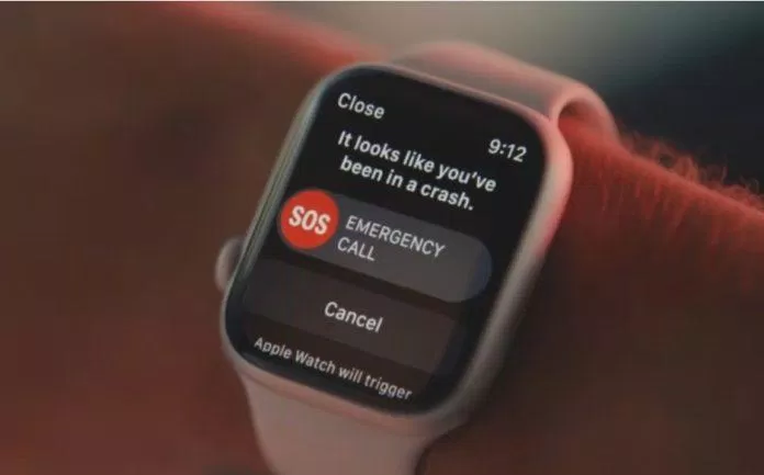 Apple Watch Series 8 sẽ tự động thực hiện cuộc gọi khẩn cấp khi phát hiện va chạm (Ảnh: Internet)