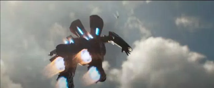 Bộ giáp của Iron Heart cất cánh như Iron Man đã từng làm trong phần phim Iron Man 2008 (Ảnh: Internet)
