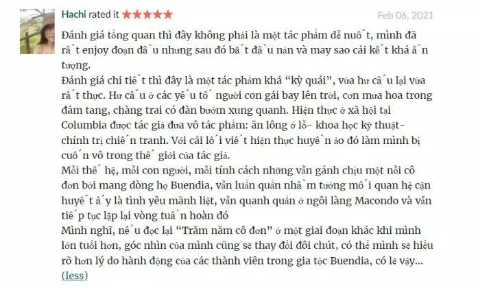 Cảm nhận của độc giả trên goodreads (Ảnh: BlogAnChoi) Cảm nhận của độc giả trên goodreads (Ảnh: BlogAnChoi)