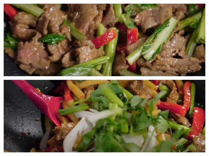 Hoàn thành nui xào bò