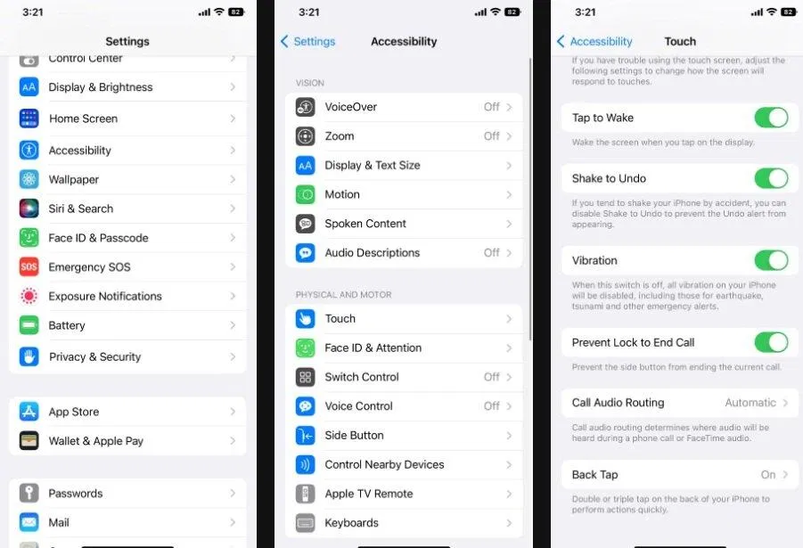 Cách tắt tính năng kết thúc cuộc gọi bằng nút khóa trên iOS 16 (Ảnh: Internet)