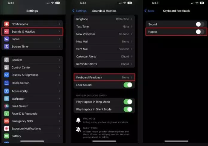 Tắt tính năng phản hồi rung bàn phím để tiết kiệm pin cho iPhone 14 Pro (Ảnh: Internet) Tắt tính năng phản hồi rung bàn phím để tiết kiệm pin cho iPhone 14 Pro (Ảnh: Internet)