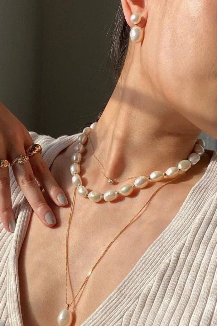 Phụ kiện dây chuyền ngọc trai (ảnh: Internet)