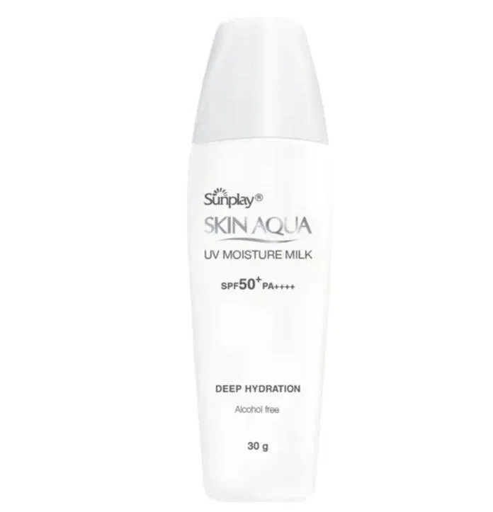 Kem chống nắng dành cho da khô dạng sữa Sunplay Skin Aqua UV Moisture Milk (Ảnh: Internet) Kem chống nắng dành cho da khô dạng sữa Sunplay Skin Aqua UV Moisture Milk (Ảnh: Internet)