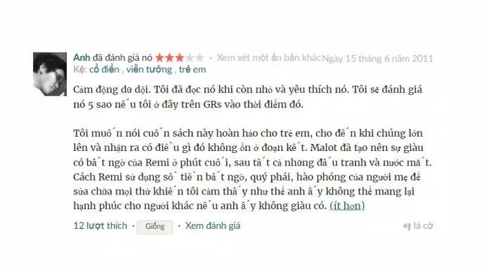 Đánh giá của độc giả trên Goodreads. (Ảnh: BlogAnChoi)