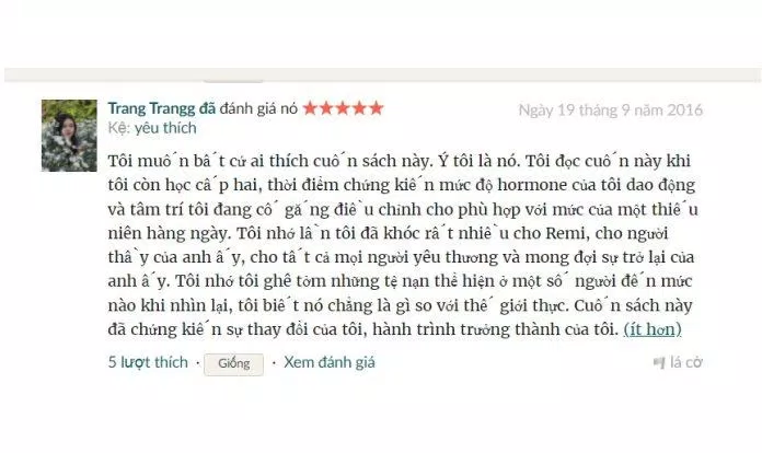 Đánh giá của độc giả trên Goodreads. (Ảnh: BlogAnChoi)