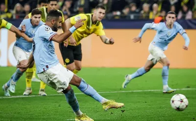 Mahrez có lần thứ 10 đá hỏng pen ở đấu trường Champions League dưới triều đại của Pep Guardiola (Ảnh: Internet) Mahrez có lần thứ 10 đá hỏng pen ở đấu trường Champions League dưới triều đại của Pep Guardiola (Ảnh: Internet)